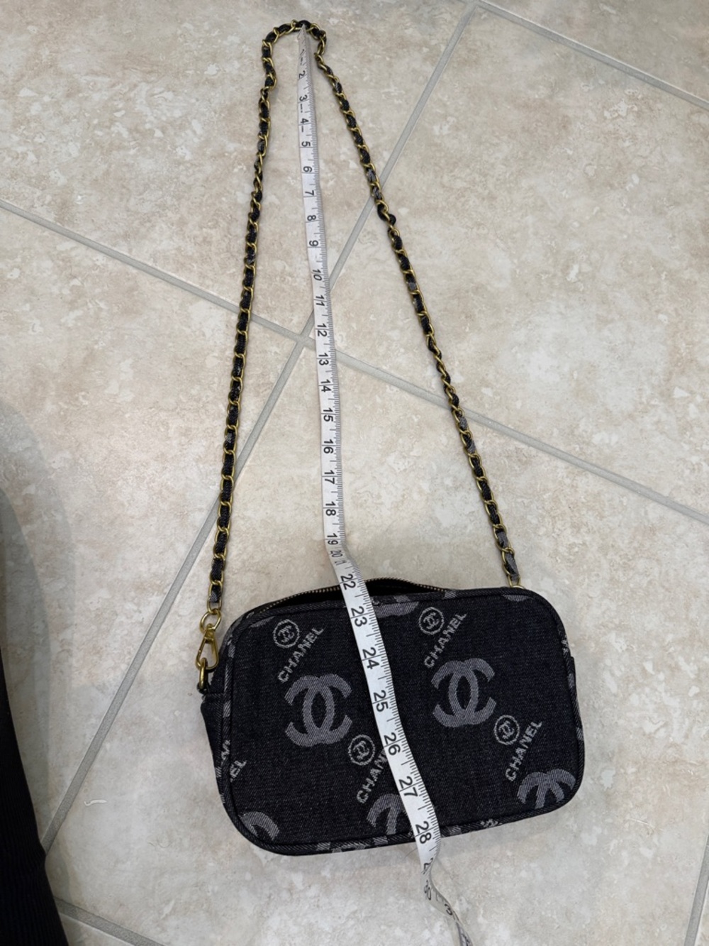 Chanel GWP Black Denim Crossbody Bag brass hardware - Picture 12 of 12